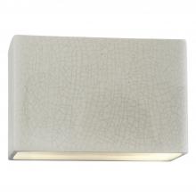 Justice Design Group CER-5650W-CRK-LED2-2000 - Large ADA Rectangle (Outdoor) LED Wall Sconce - Closed Top