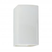 Justice Design Group CER-0910W-WTWT-LED1-1000 - Small LED Rectangle - Closed Top (Outdoor)