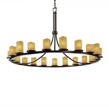 Justice Design Group CNDL-8716-14-AMBR-DBRZ-LED21-14700 - Dakota 21-Light 1-Tier Ring LED Chandelier