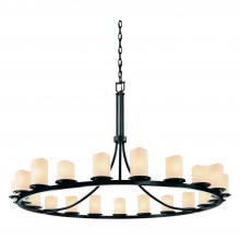 Justice Design Group CNDL-8716-14-CREM-MBLK-LED21-14700 - Dakota 21-Light 1-Tier Ring LED Chandelier