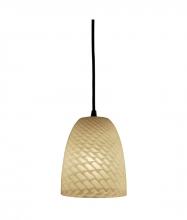 Justice Design Group FSN-8815-10-WEVE-DBRZ-RIGID - Mini 1-Light Pendant