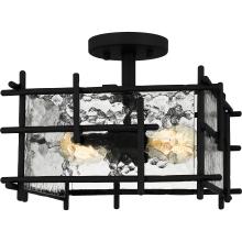 Quoizel DPN1713MBK - Daphne 2-Light Matte Black Semi-Flush Mount Light
