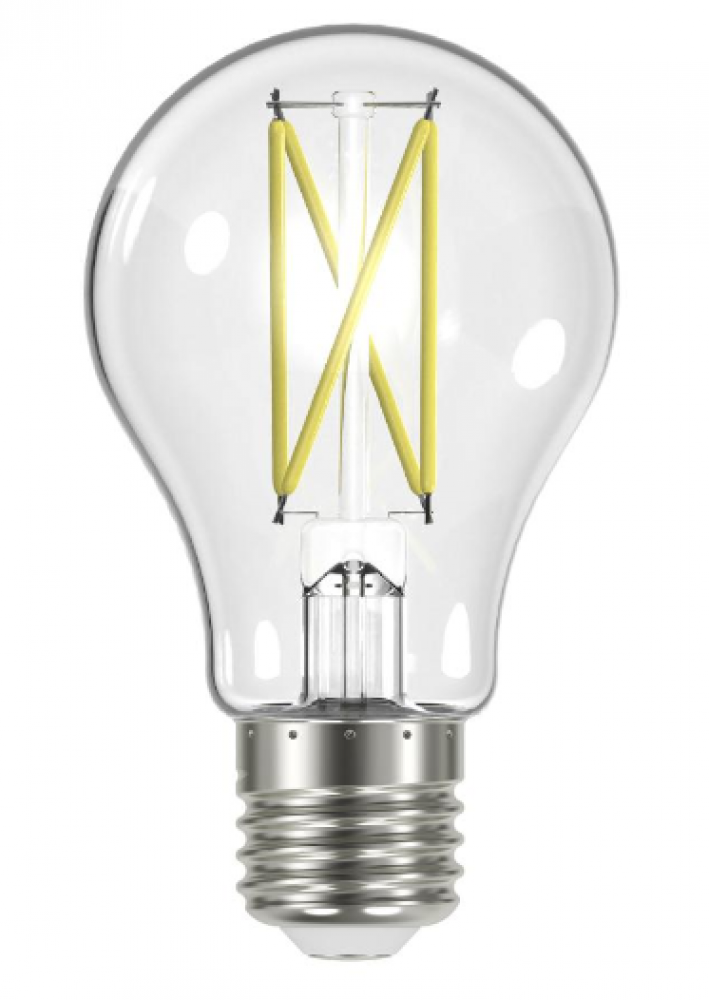 8 Watt A19 LED Filament; Clear; 3000K; Medium Base; 120 Volt; 4-Pack