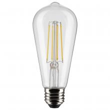 Satco Products Inc. S21365 - 8 Watt ST19 LED Filament; Clear; Medium base; 90 CRI; 4000K; 120 Volt