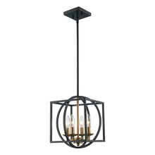Trans Globe 11184 AG-BK - 4LT CHANDELIER ZOEY CAGE-AG-BK