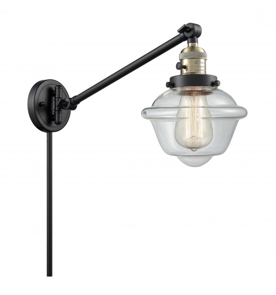 Oxford - 1 Light - 8 inch - Black Antique Brass -Adjustable Swing Arm