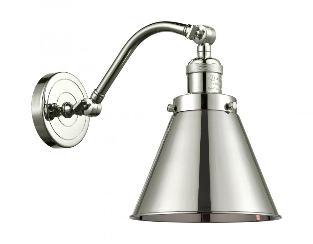 Appalachian - 1 Light - 8 inch - Polished Nickel - Adjustable Sconce