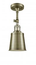 Innovations Lighting 201F-AB-M9-AB - Addison - 1 Light - 5 inch - Antique Brass - Adjustable Semi-Flush Mount