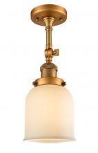 Innovations Lighting 201F-BB-G51-LED - Bell - 1 Light - 5 inch - Brushed Brass - Adjustable Semi-Flush Mount