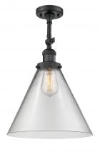Innovations Lighting 201F-BK-G42-L - Cone - 1 Light - 12 inch - Matte Black - Adjustable Semi-Flush Mount