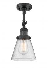 Innovations Lighting 201F-BK-G64-LED - Cone - 1 Light - 6 inch - Matte Black - Adjustable Semi-Flush Mount