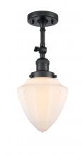 Innovations Lighting 201F-BK-G661-7 - Bullet - 1 Light - 6 inch - Matte Black - Adjustable Semi-Flush Mount
