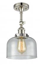 Innovations Lighting 201F-PN-G74 - Bell - 1 Light - 8 inch - Polished Nickel - Adjustable Semi-Flush Mount