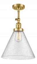 Innovations Lighting 201F-SG-G44-L - Cone - 1 Light - 12 inch - Satin Gold - Adjustable Semi-Flush Mount