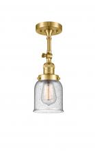 Innovations Lighting 201F-SG-G54 - Bell - 1 Light - 5 inch - Satin Gold - Adjustable Semi-Flush Mount