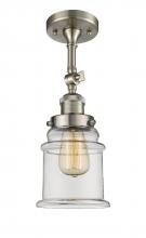 Innovations Lighting 201F-SN-G182-LED - Canton - 1 Light - 6 inch - Brushed Satin Nickel - Adjustable Semi-Flush Mount