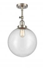 Innovations Lighting 201F-SN-G204-12 - Beacon - 1 Light - 12 inch - Brushed Satin Nickel - Adjustable Semi-Flush Mount