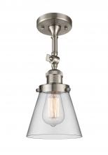 Innovations Lighting 201F-SN-G62 - Cone - 1 Light - 6 inch - Brushed Satin Nickel - Adjustable Semi-Flush Mount