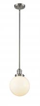 Innovations Lighting 201S-SN-G201-8-LED - Beacon - 1 Light - 8 inch - Brushed Satin Nickel - Stem Hung - Mini Pendant