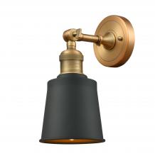 Innovations Lighting 203-BB-M9-BK-LED - Addison - 1 Light - 5 inch - Brushed Brass - Adjustable Sconce