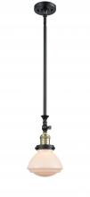 Innovations Lighting 206-BAB-G321 - Olean - 1 Light - 7 inch - Black Antique Brass - Stem Hung - Adjustable Mini Pendant