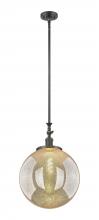 Innovations Lighting 206-OB-G208-16 - Beacon - 1 Light - 16 inch - Oil Rubbed Bronze - Stem Hung - Adjustable Mini Pendant