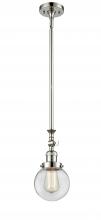 Innovations Lighting 206-PN-G202-6 - Beacon - 1 Light - 6 inch - Polished Nickel - Stem Hung - Adjustable Mini Pendant