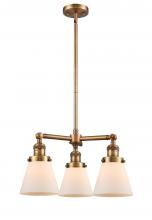 Innovations Lighting 207-BB-G61-LED - Cone - 3 Light - 19 inch - Brushed Brass - Stem Hung - Chandelier