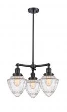 Innovations Lighting 207-BK-G664-7-LED - Bullet - 3 Light - 20 inch - Matte Black - Stem Hung - Chandelier