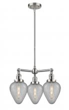 Innovations Lighting 207-SN-G165-LED - Geneseo - 3 Light - 26 inch - Brushed Satin Nickel - Stem Hung - Chandelier