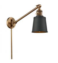Innovations Lighting 237-BB-M9-BK-LED - Addison - 1 Light - 8 inch - Brushed Brass -Adjustable Swing Arm