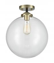 Innovations Lighting 284-1C-BAB-G202-12 - Beacon - 1 Light - 12 inch - Black Antique Brass - Semi-Flush Mount