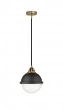 Innovations Lighting 288-1S-BAB-HFS-84-BK - Hampden - 1 Light - 9 inch - Black Antique Brass - Stem hung - Mini Pendant