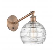 Innovations Lighting 317-1W-AC-G1213-8-LED - Athens Deco Swirl - 1 Light - 8 inch - Antique Copper - Adjustable Sconce