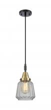 Innovations Lighting 447-1P-BAB-G142 - Chatham - 1 Light - 7 inch - Black Antique Brass - Mini Pendant