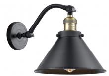 Innovations Lighting 515-1W-BAB-M10-BK - Briarcliff - 1 Light - 10 inch - Black Antique Brass - Adjustable Sconce