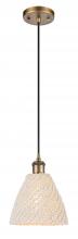 Innovations Lighting 516-1P-BB-NBD-75-NAT - Bristol Natural - 1 Light - 6 inch - Brushed Brass - Cord hung - Mini Pendant