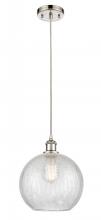 Innovations Lighting 516-1P-PN-G125-10 - Athens - 1 Light - 10 inch - Polished Nickel - Cord hung - Mini Pendant