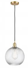 Innovations Lighting 516-1P-SG-G1214-10 - Large Twisted Swirl 1 Light Mini Pendant