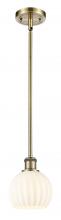 Innovations Lighting 516-1S-AB-G1217-6WV - White Venetian - 1 Light - 6 inch - Antique Brass - Mini Pendant