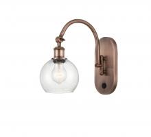 Innovations Lighting 518-1W-AC-G124-6-LED - Athens - 1 Light - 6 inch - Antique Copper - Adjustable Swing Arm