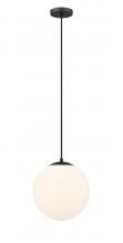 Innovations Lighting 612-BK-W - Tolland - 1 Light - 12 inch - Matte Black - Cord hung - Mini Pendant