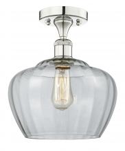 Innovations Lighting 616-1F-PN-G92-L - Fenton - 1 Light - 11 inch - Polished Nickel - Semi-Flush Mount