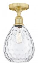 Innovations Lighting 616-1F-SG-G372 - Waverly - 1 Light - 8 inch - Satin Gold - Semi-Flush Mount