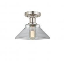 Innovations Lighting 616-1F-SN-G132 - Orwell - 1 Light - 8 inch - Brushed Satin Nickel - Semi-Flush Mount