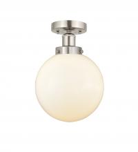 Innovations Lighting 616-1F-SN-G201-8 - Beacon - 1 Light - 8 inch - Brushed Satin Nickel - Semi-Flush Mount