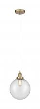 Innovations Lighting 616-1PH-AB-G204-10 - Beacon - 1 Light - 10 inch - Antique Brass - Cord hung - Mini Pendant