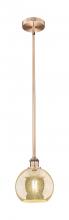 Innovations Lighting 616-1S-AC-G128-8 - Athens - 1 Light - 8 inch - Antique Copper - Stem hung - Mini Pendant
