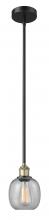 Innovations Lighting 616-1S-BAB-G104 - Belfast - 1 Light - 6 inch - Black Antique Brass - Stem hung - Mini Pendant