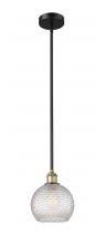 Innovations Lighting 616-1S-BAB-G122C-8CL - Athens - 1 Light - 8 inch - Black Antique Brass - Stem hung - Mini Pendant